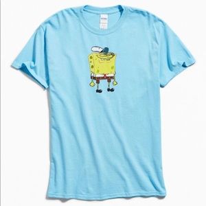 Urban Outfitters Blue spongebob t shirt